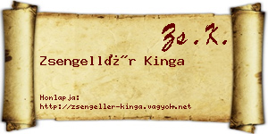 Zsengellér Kinga névjegykártya